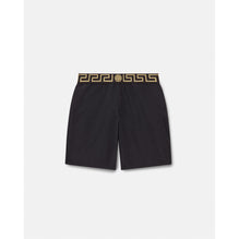Men Greca Border Boardshorts - Black