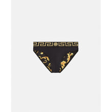 Men Greca Border Swim Briefs - Black