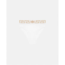 Women Greca Border High Waist Briefs - White